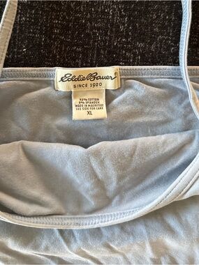 Vintage Eddie Bauer Light Blue Camisole Tank with Built in Bra